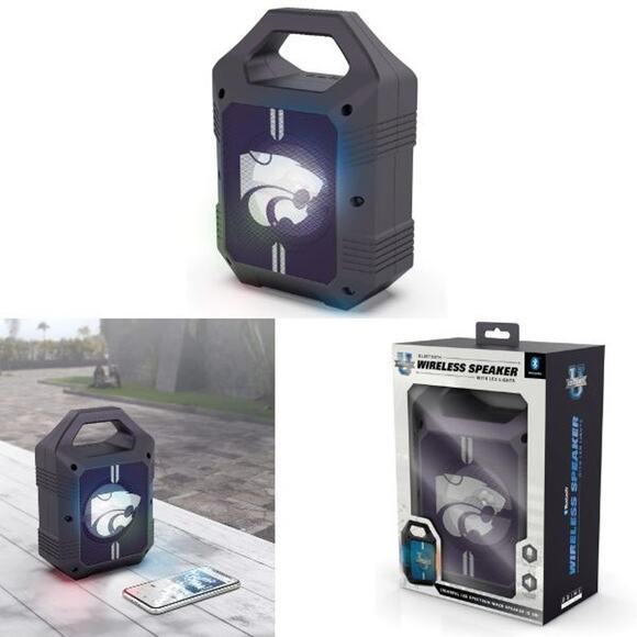Kansas State Wildcats Bluetooth Wireless Speaker LED Lights  Radio NCAA Syncable - Picture 3 of 3